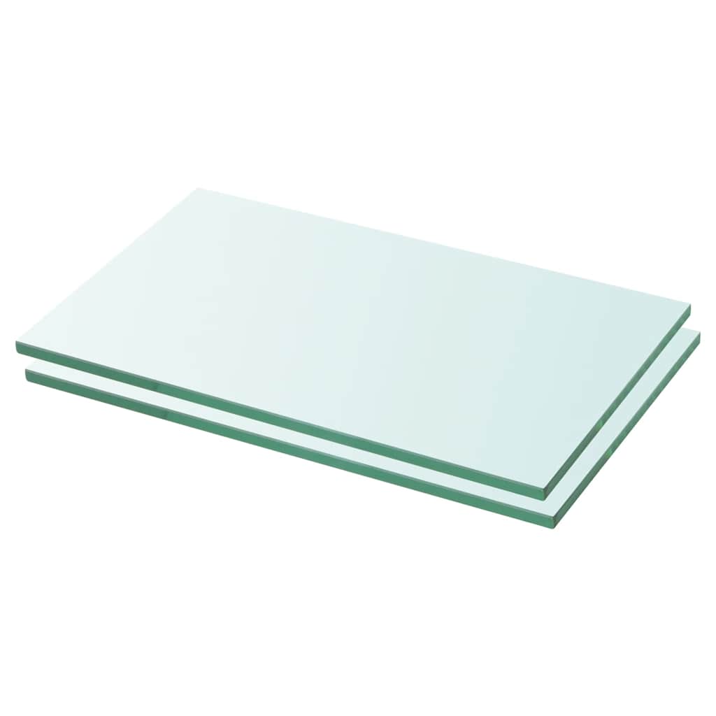 Shelves, 2 pcs., clear, 30x12cm, glass plate (243807x2)