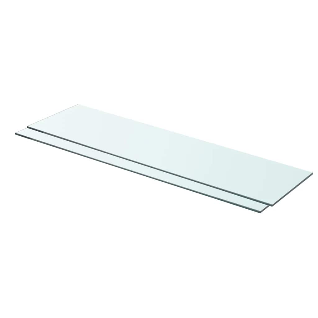 Shelves, 2 pcs., clear, 80x20cm, glass panel (243834x2)