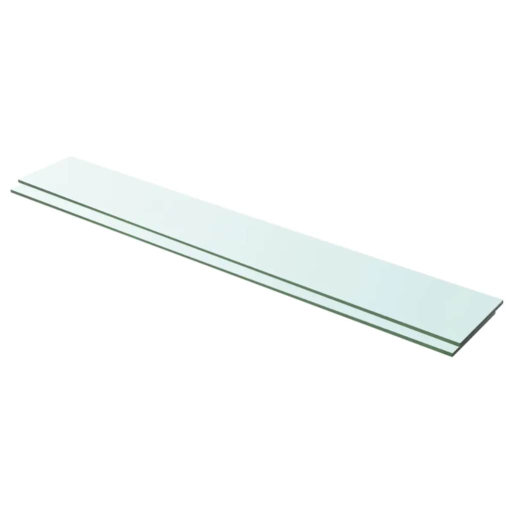 Shelves, 2 pcs., clear, 100x15cm, glass plate (243843x2)