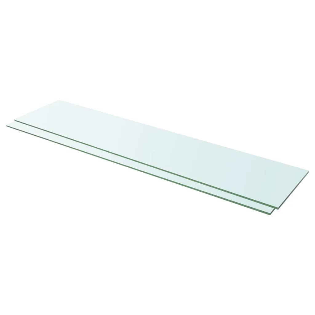 Shelves, 2 pcs, clear, 110x25cm, glass panel (243850x2)
