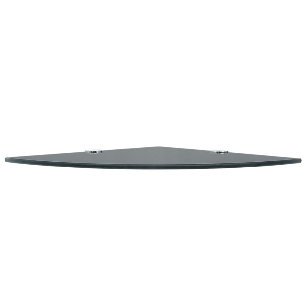 Corner shelves, 2 pcs., black, 35x35cm, glass