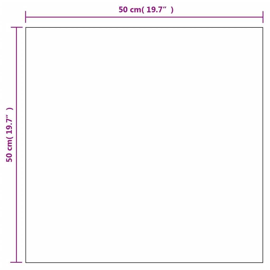 Wall mirrors, 2 pcs., 50x50cm, glass, square