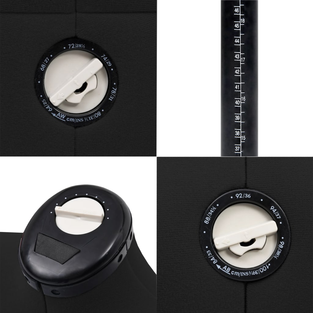 Adjustable dress form, black, female, size S/33-40
