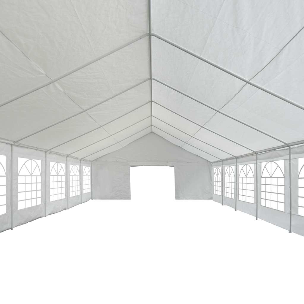 Proginė palapinė, baltos spalvos, 6x16m, PE