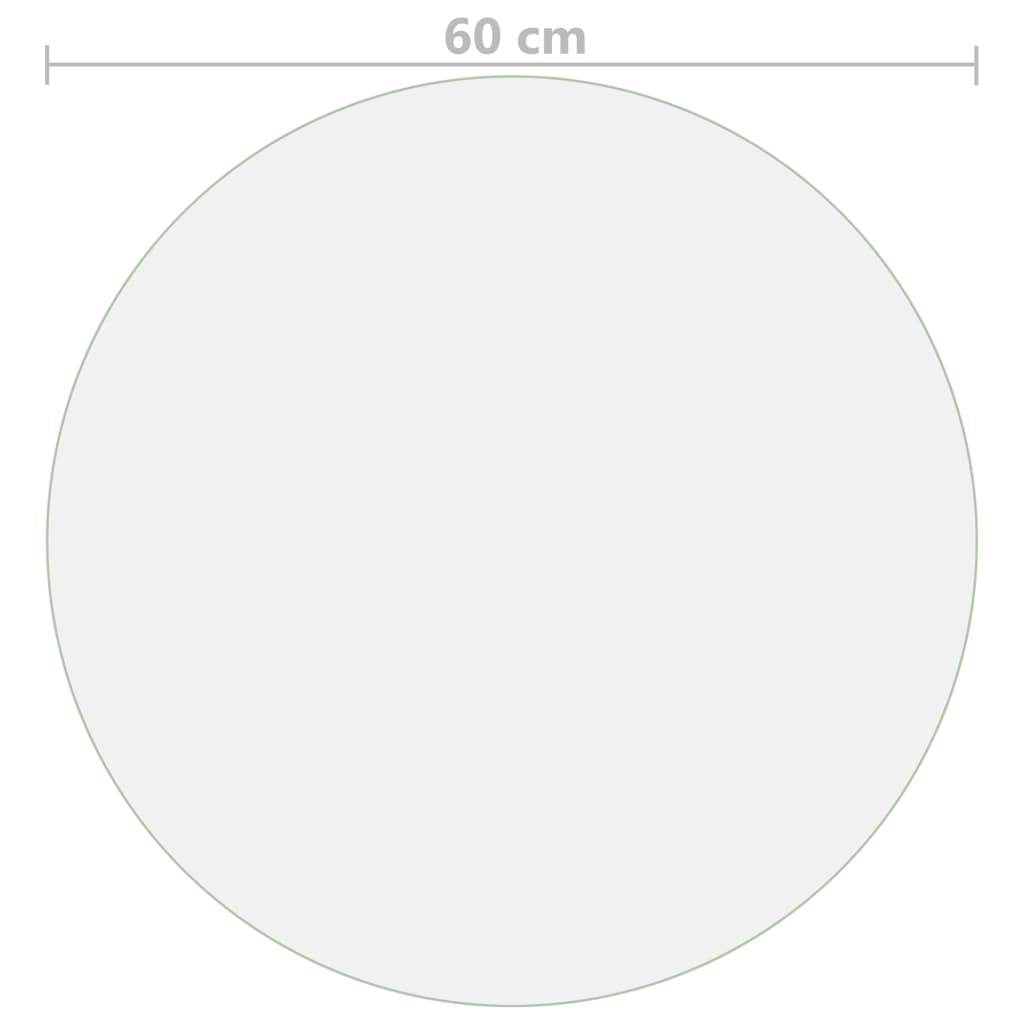 Galda aizsargs, caurspīdīgs, 60cm diametrs, 1,6mm, PVC