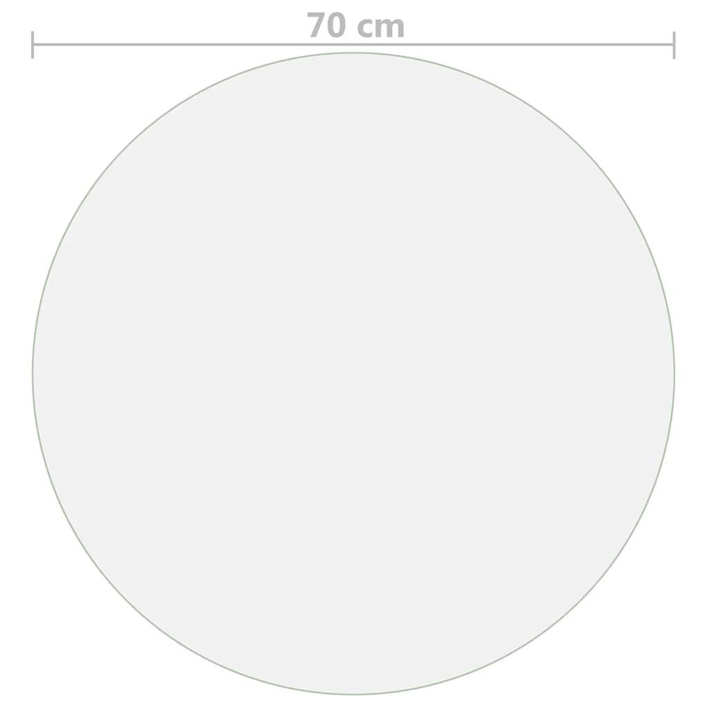 Stalo apsauga, permatoma, 70cm skersmens, 1,6mm, PVC