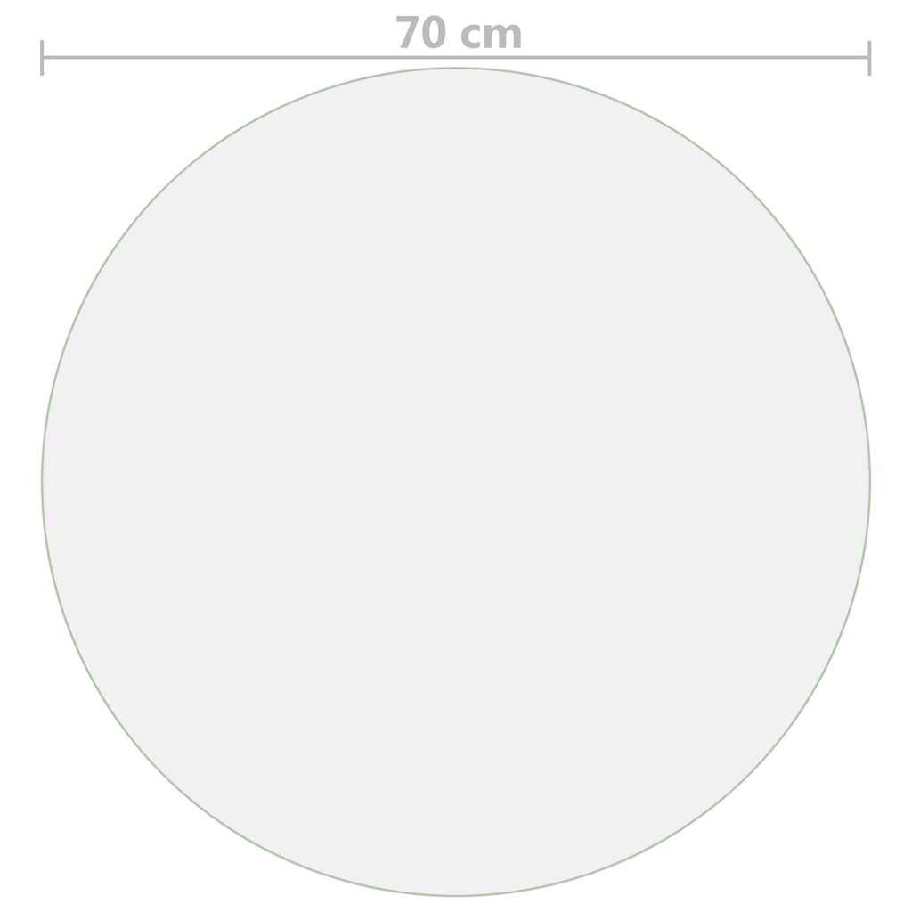 Galda aizsargs, matēts, 70cm diametrā, 1,6mm, PVC