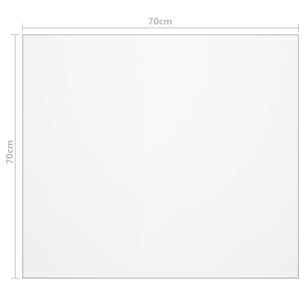 Galdamats, caurspīdīgs, 70x70cm, 1,6mm, PVC