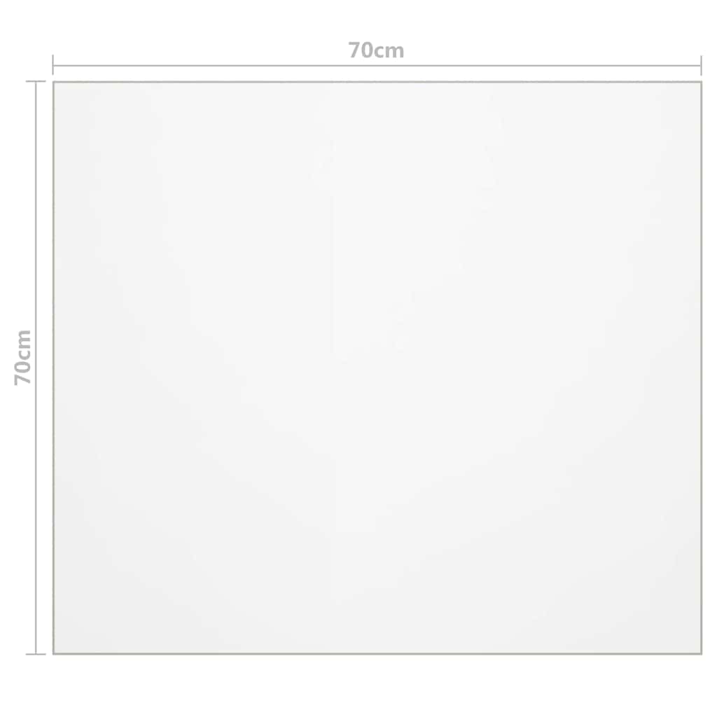 Galdamats, caurspīdīgs, 70x70cm, 1,6mm, PVC