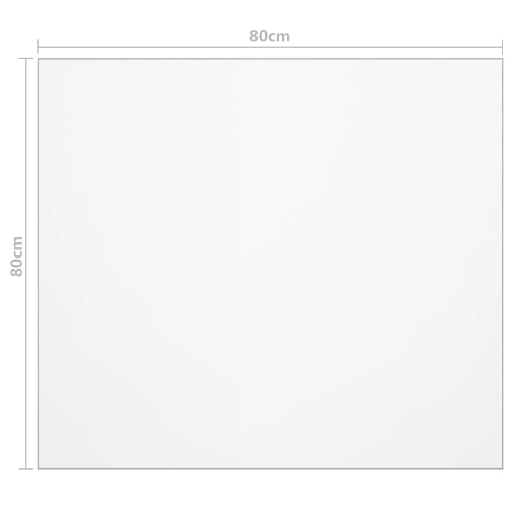 Galda aizsargs, caurspīdīgs, 80x80cm, 1,6mm, PVC
