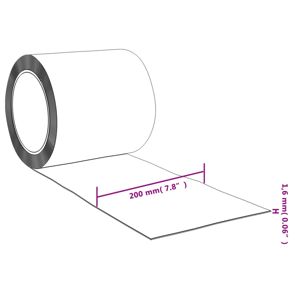 Juostų užuolaidai ritinys, PVC, 2x200mm, 25m