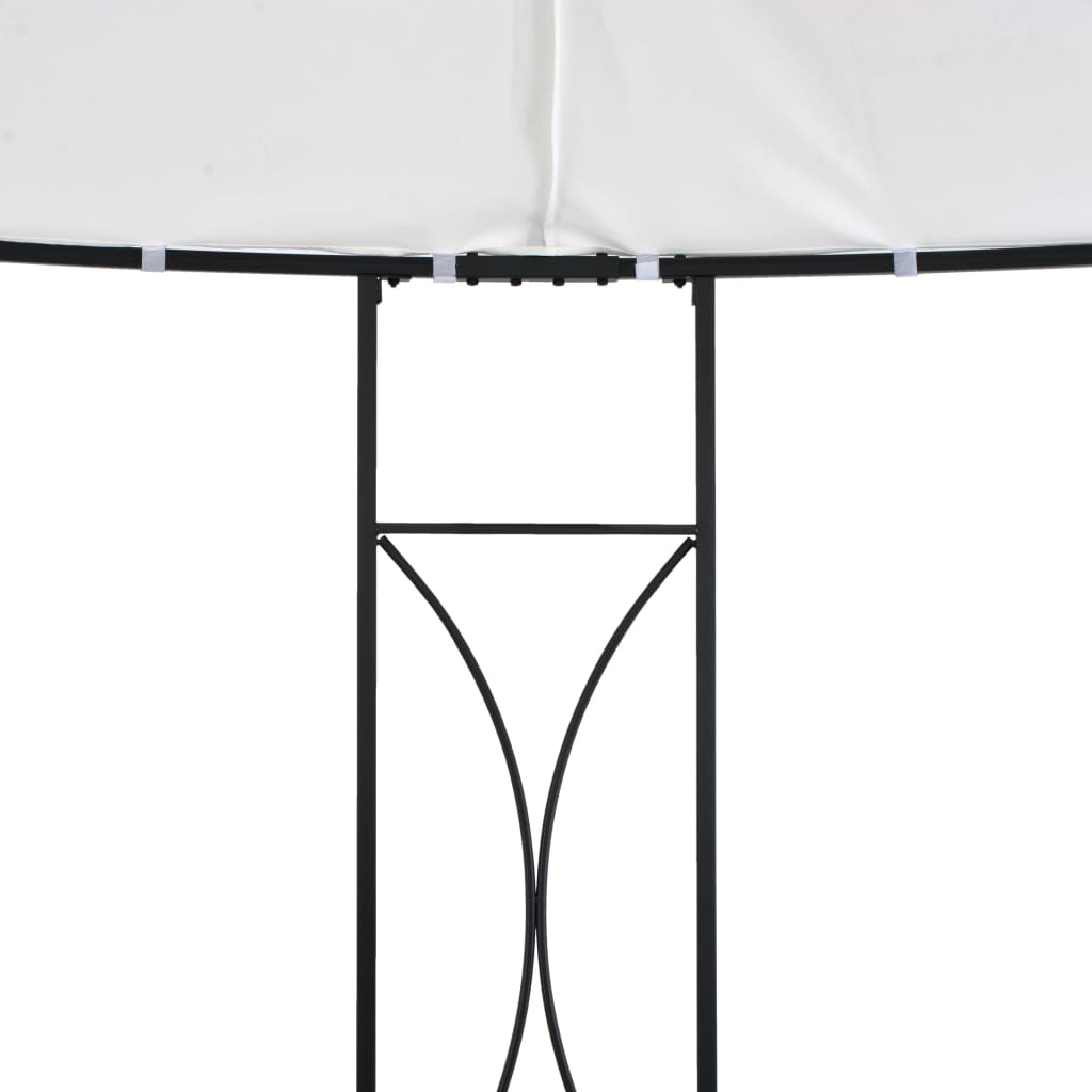 Pavėsinė, baltos spalvos, 300x290cm, apskrita