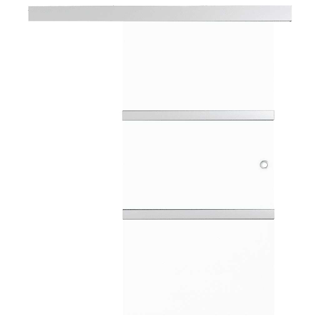 Bīdāmās durvis, sudraba, 90x212cm, alumīnijs un rūdīts stikls