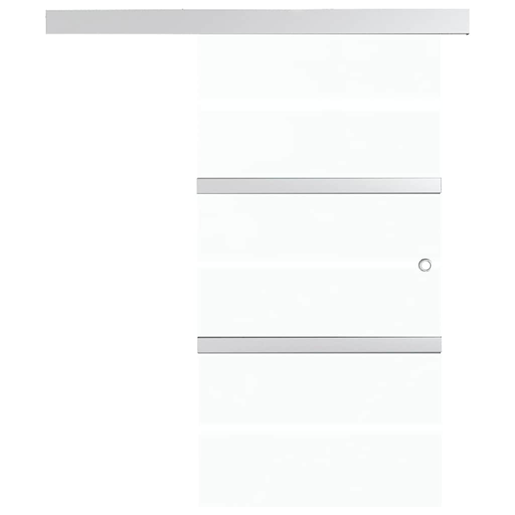Bīdāmās durvis, sudraba, 90x205cm, alumīnijs un rūdītais stikls