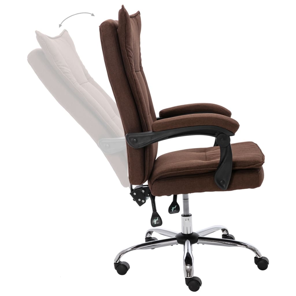 Office chair, brown, fabric