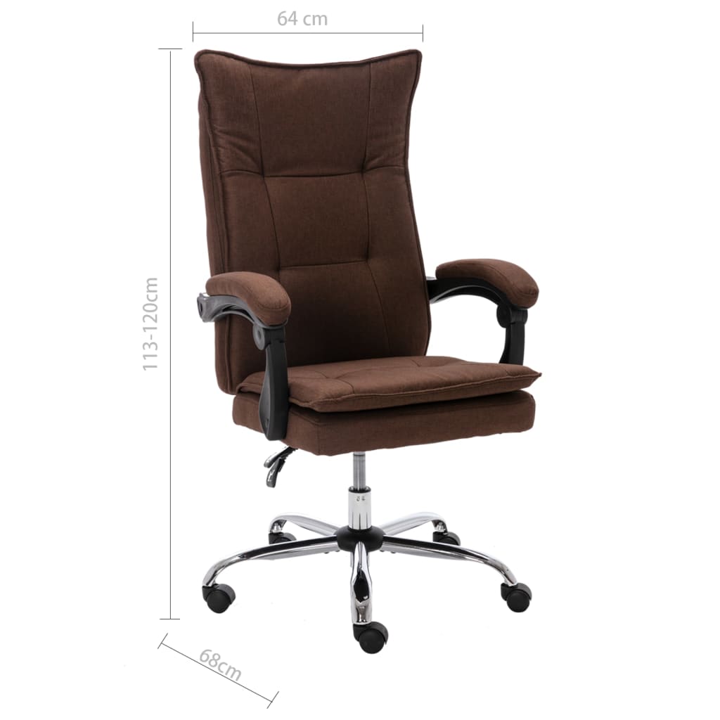 Office chair, brown, fabric