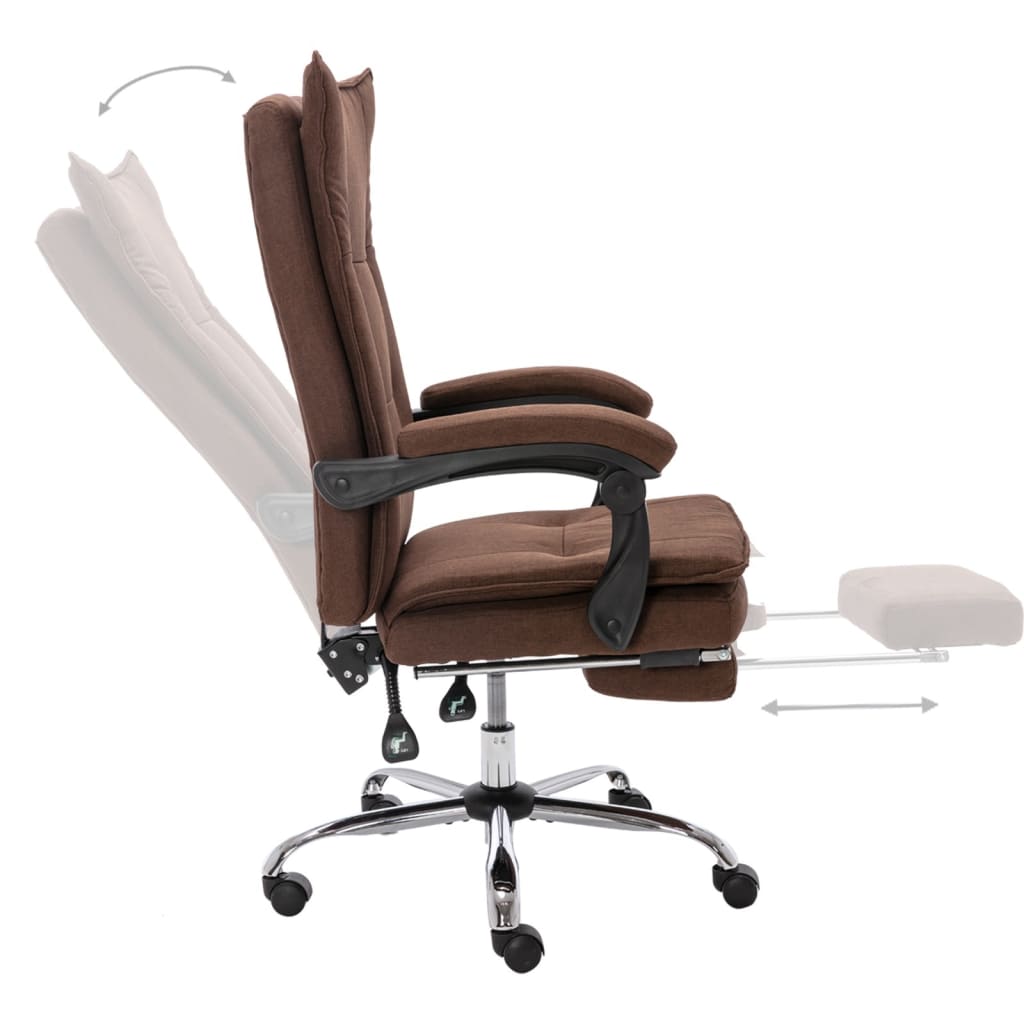 Office chair, brown, fabric