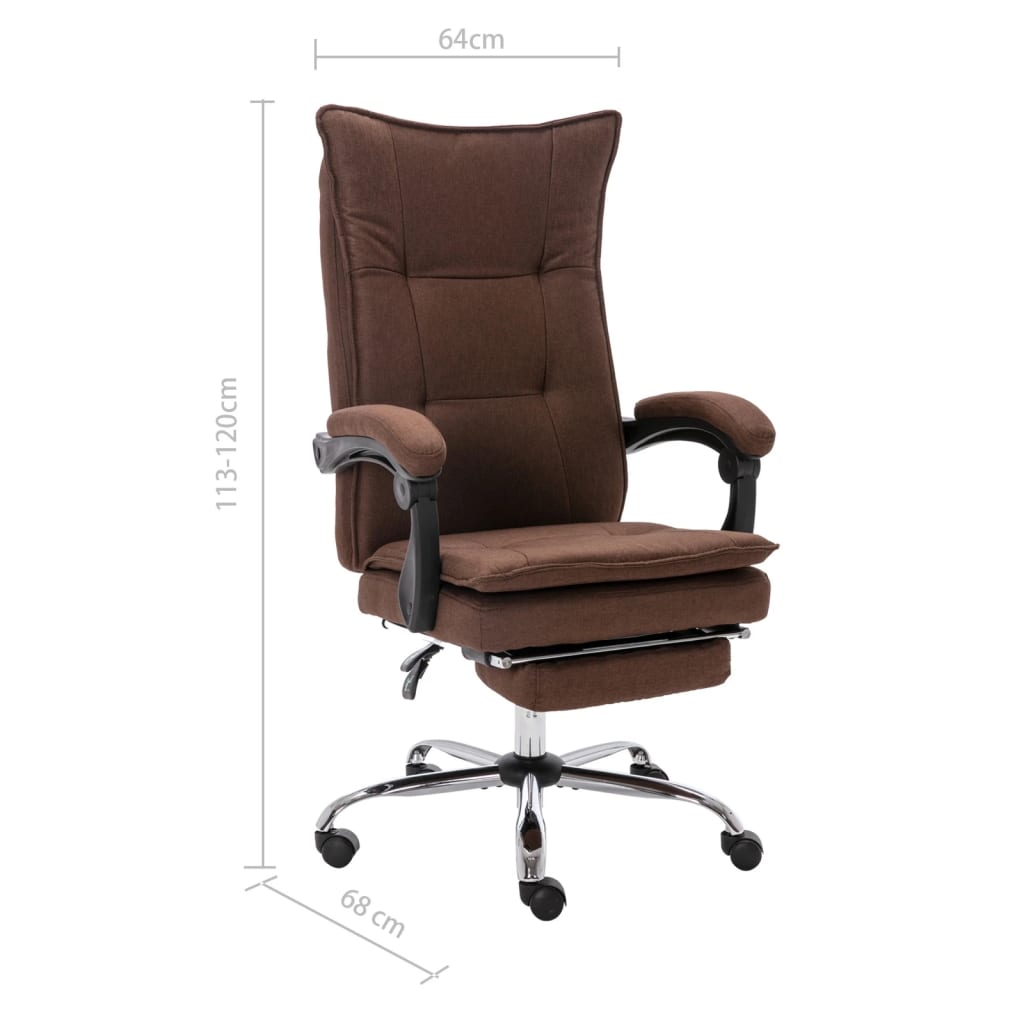 Office chair, brown, fabric