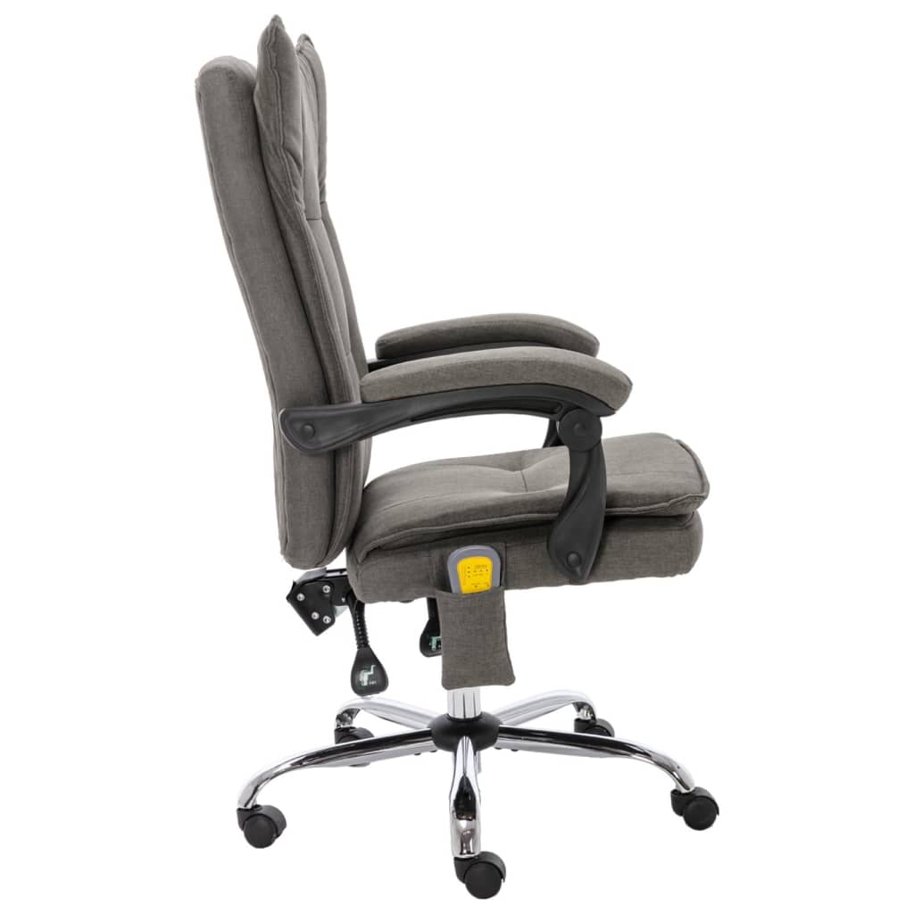 Massage office chair, grey, fabric