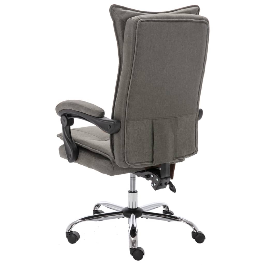 Massage office chair, grey, fabric