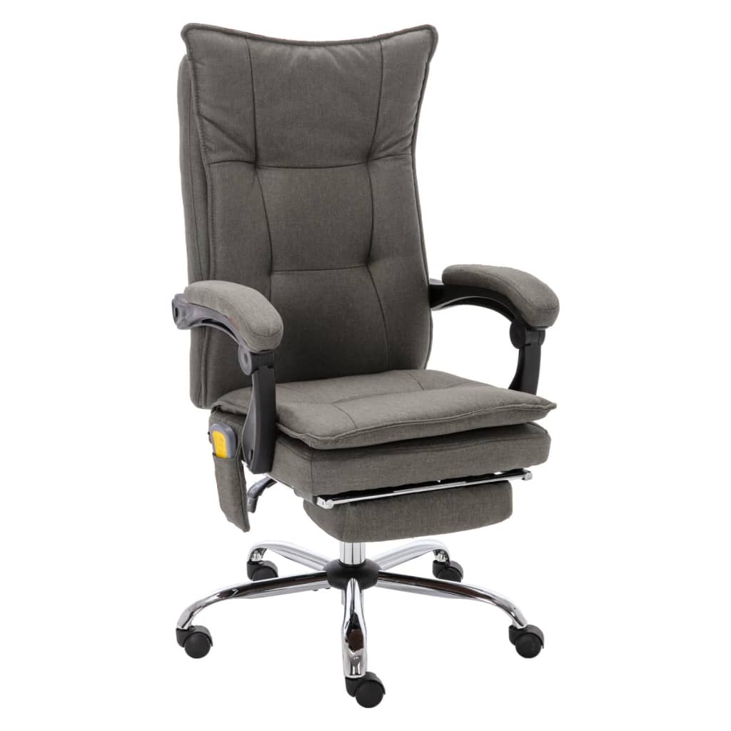 Massage office chair, grey, fabric