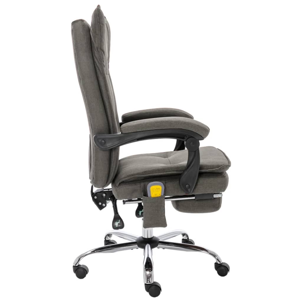 Massage office chair, grey, fabric