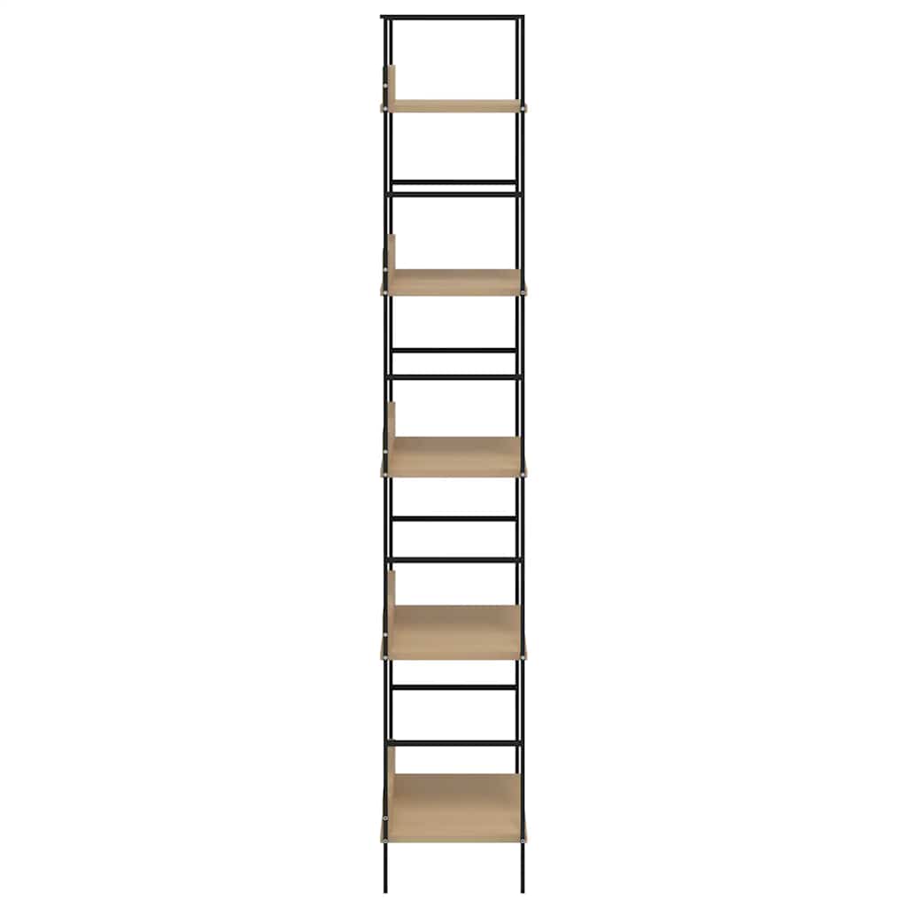 Knygų lentyna, 5 aukštų, ąžuolo, 60x27,6x158,5cm, mediena