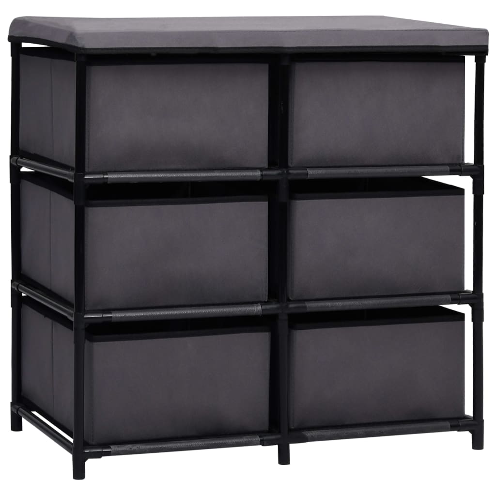 Skapis mantu glabāšanai ar 6 atvilktnēm, pelēks, 55x29x55cm, tērauds