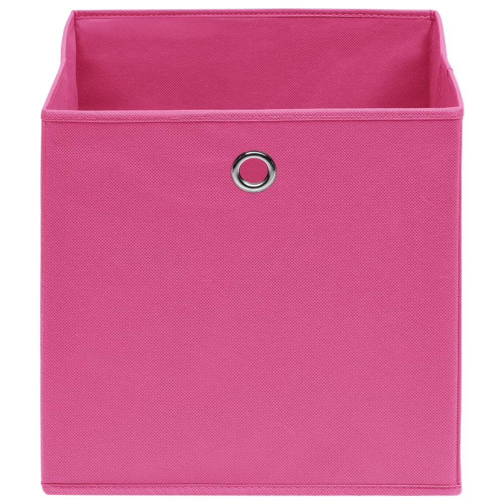 Storage boxes, 4 pcs, pink, 32x32x32cm, fabric