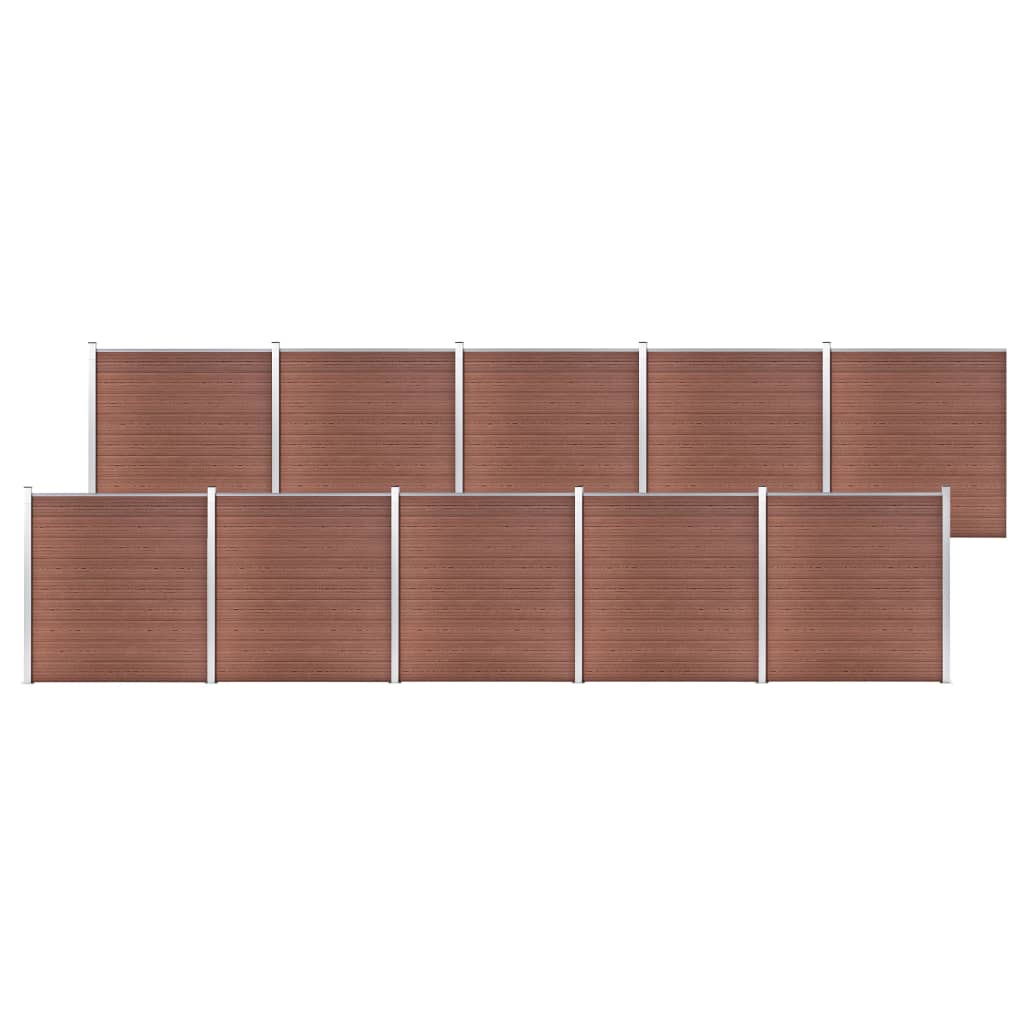 Garden fence, brown, 1737x186cm, WPC