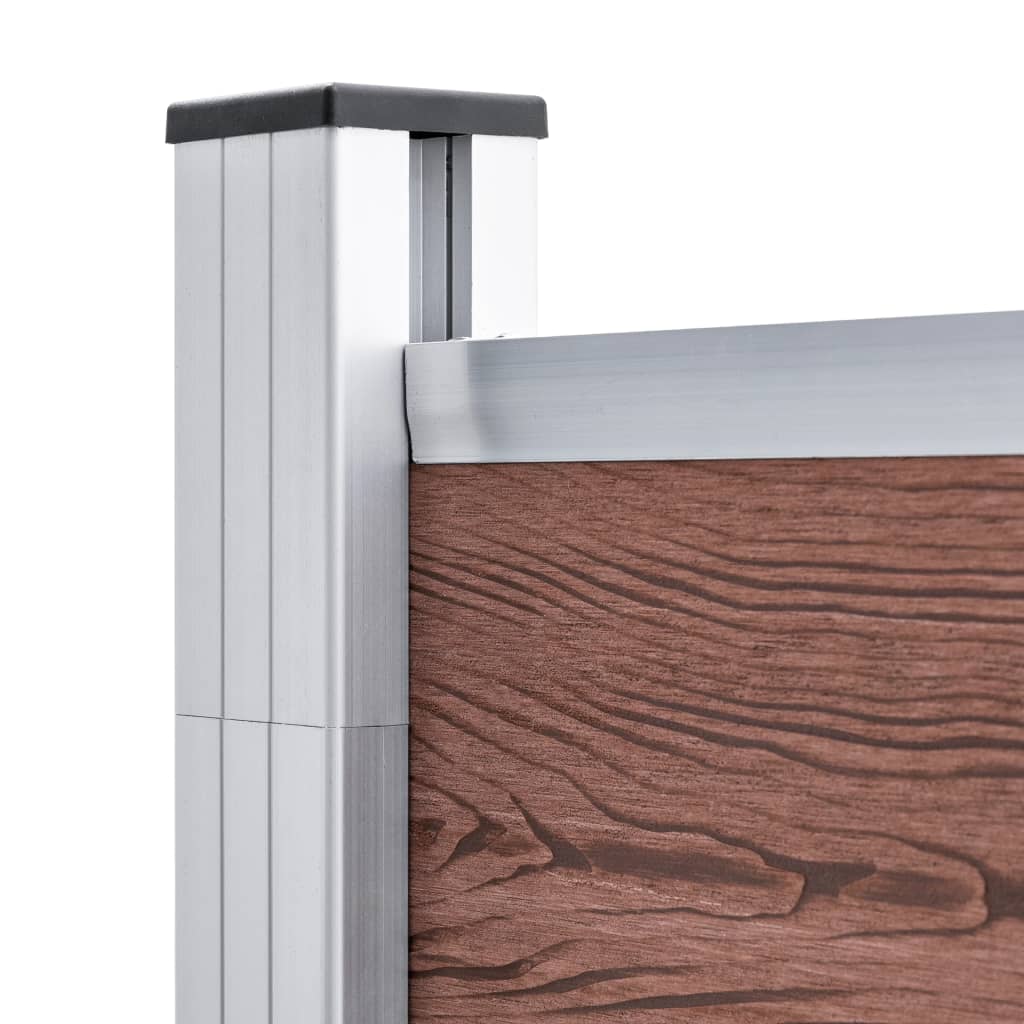Garden fence, brown, 1737x186cm, WPC