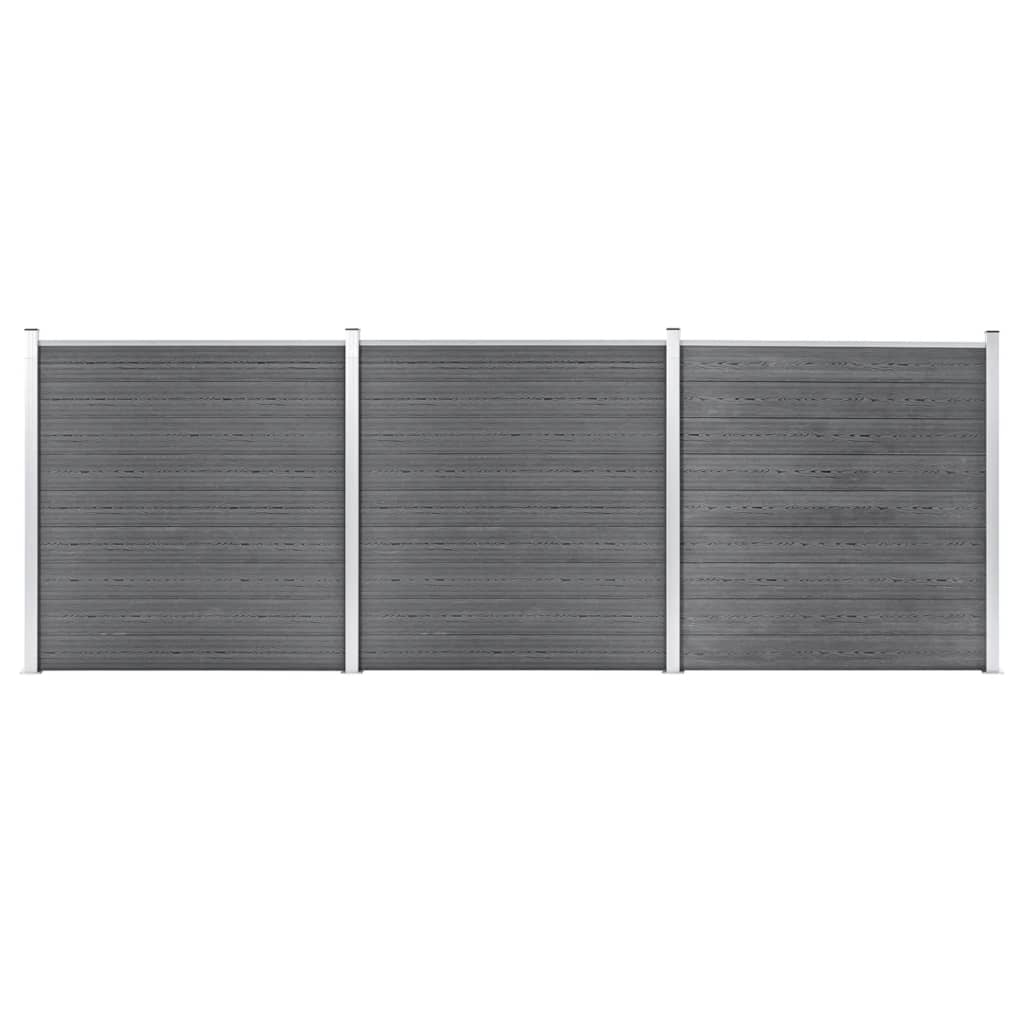Garden fence, grey, 526x186cm, WPC