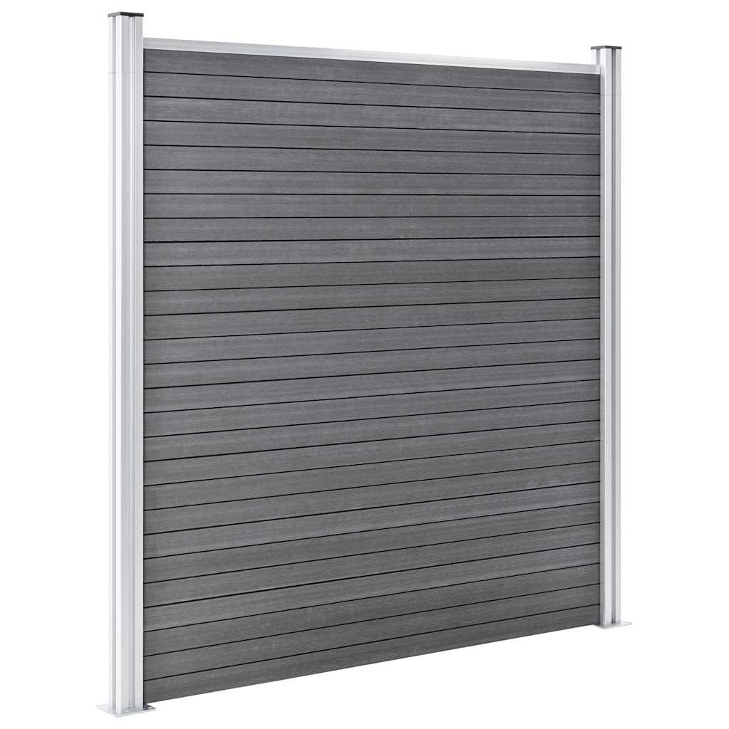 Fence kit, grey, 619x186cm, WPC