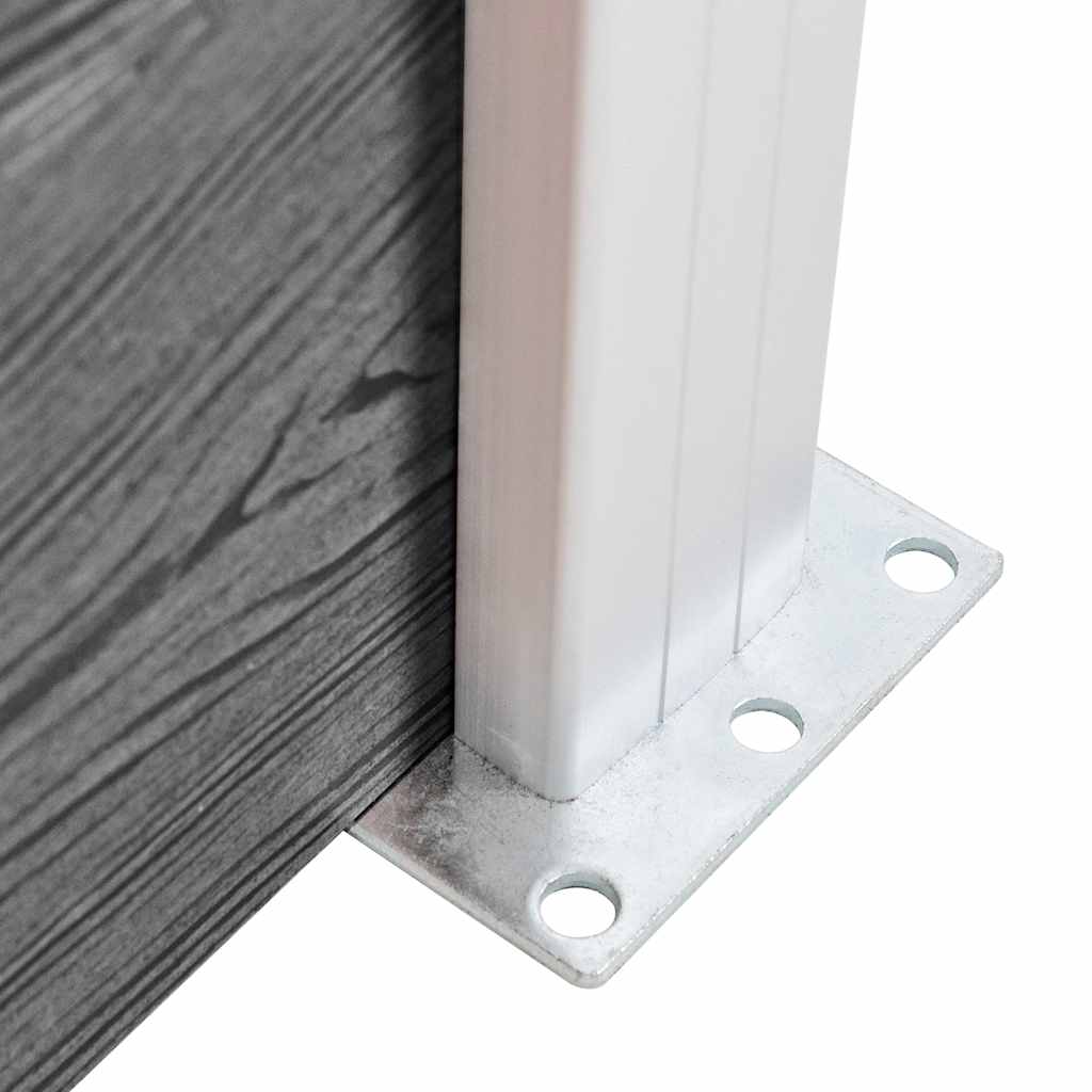 Fence kit, grey, 619x186cm, WPC
