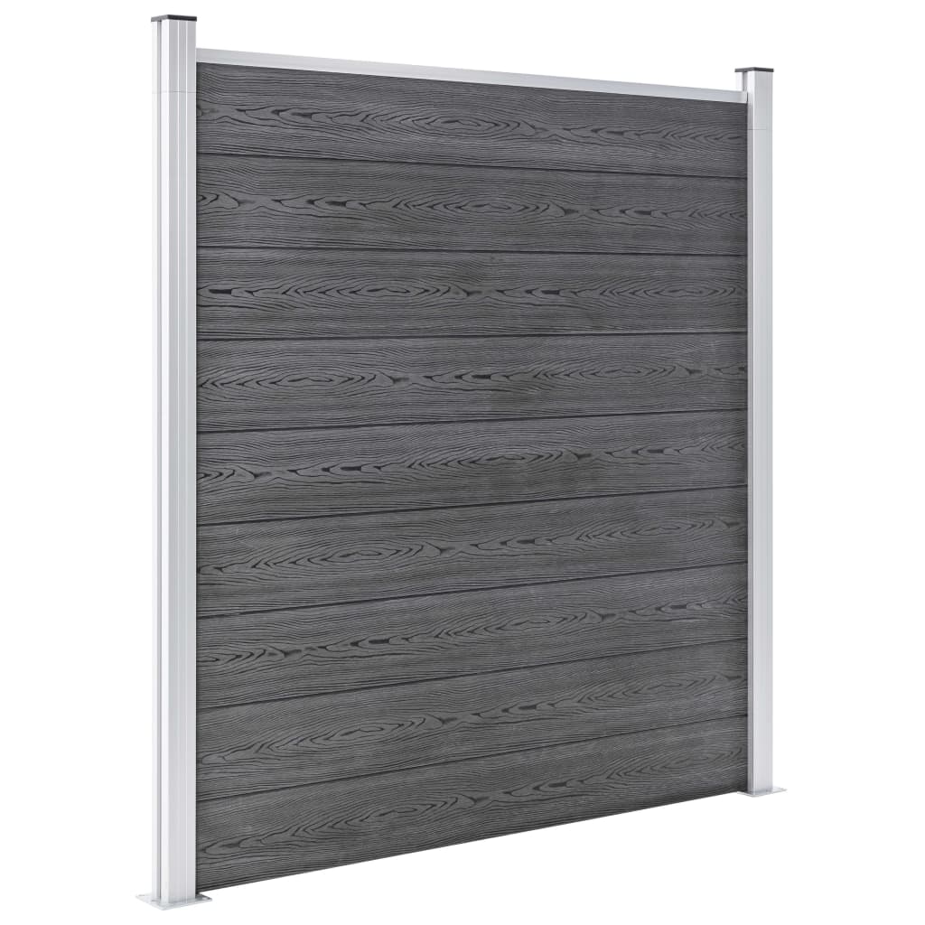 Fence kit, grey, 792x186cm, WPC