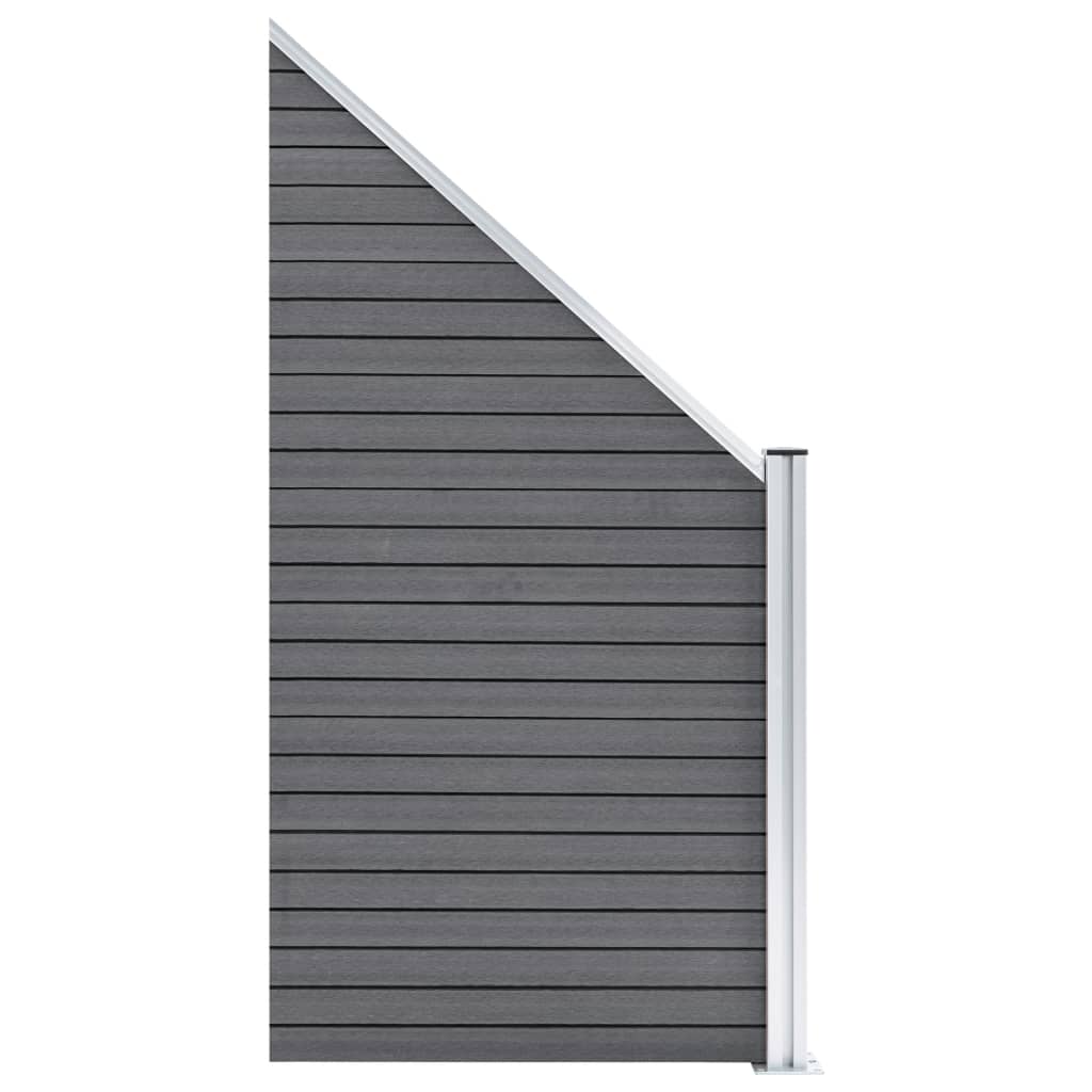 Fence kit, grey, 792x186cm, WPC
