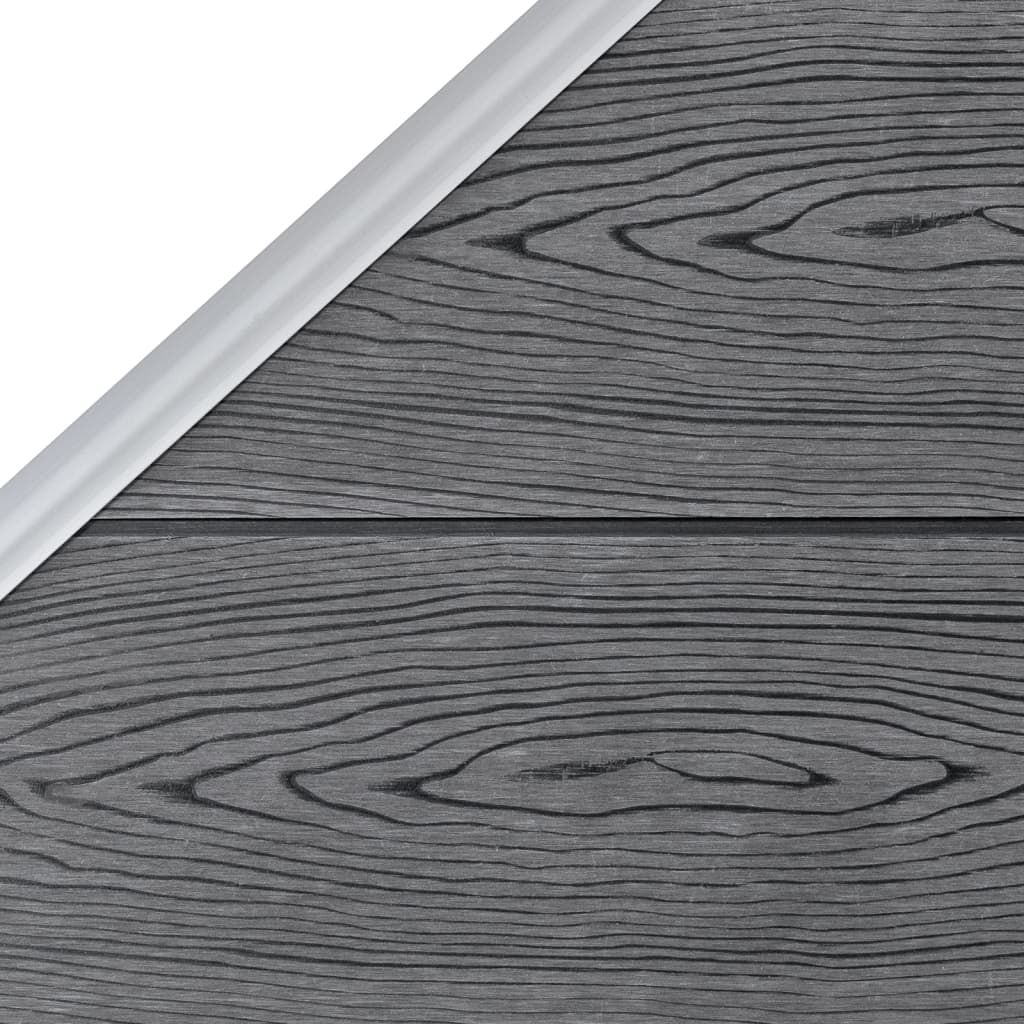 Fence kit, grey, 792x186cm, WPC