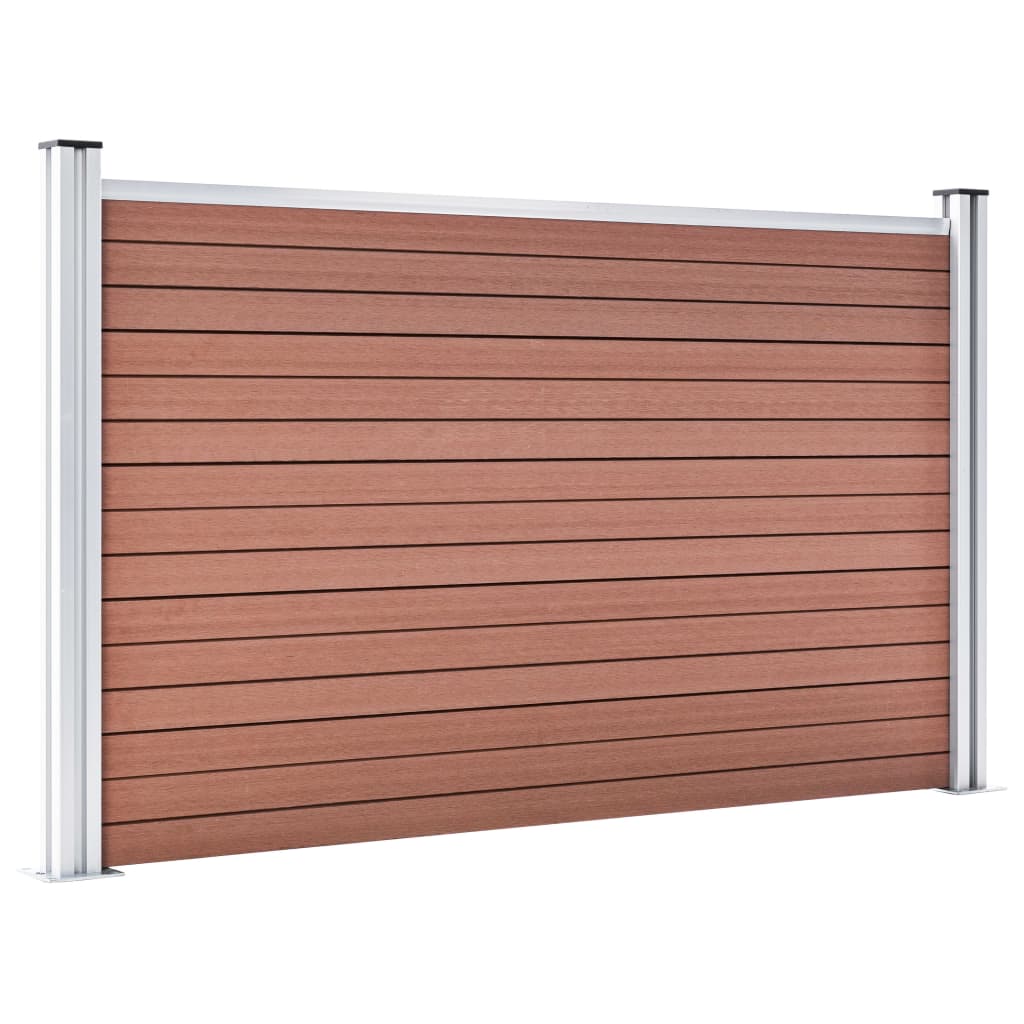 Garden fence, brown, 353x106 cm, WPC (49072+49074)
