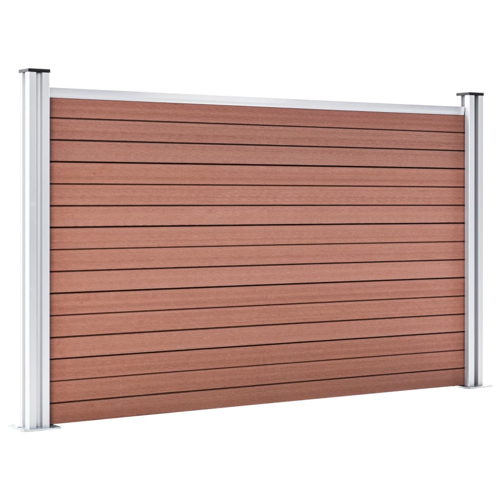 Garden fence, brown, 872x106cm, WPC (49072+4x49074)