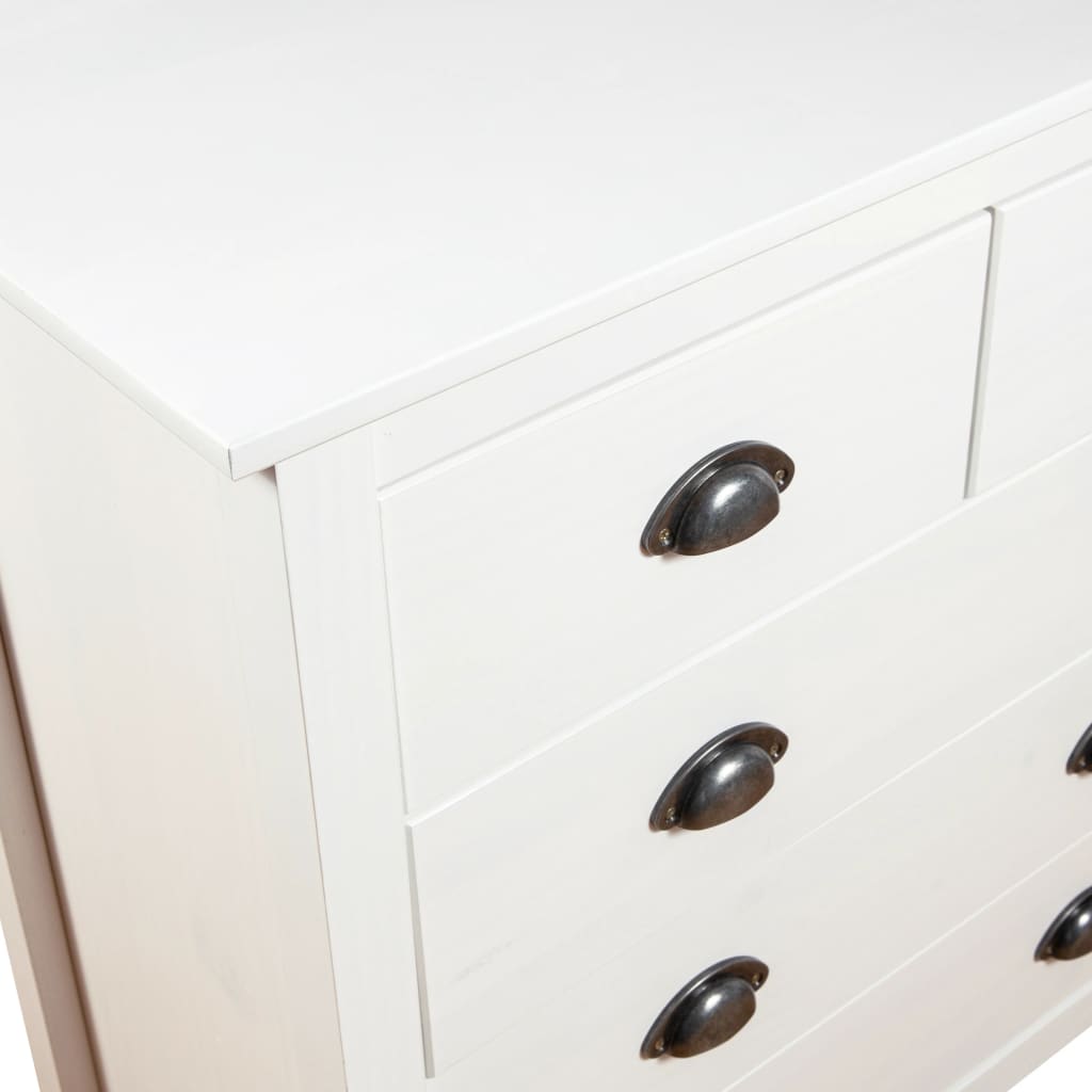 Sideboard Hill, white, 79x40x80cm, solid pine