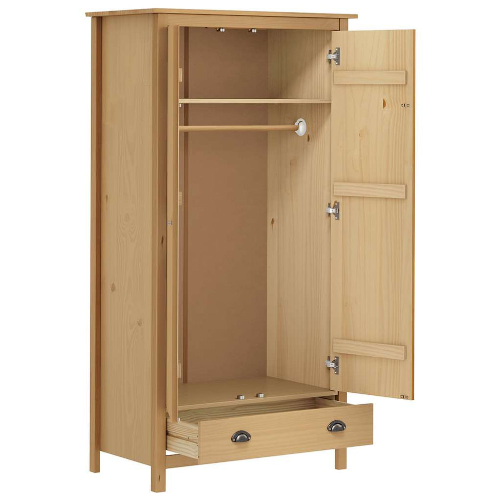 Wardrobe Hill, 89x50x170cm, solid pine, 2 doors