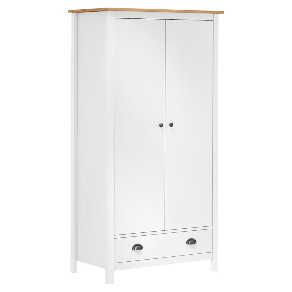Wardrobe Hill, white, 89x50x170cm, pine, 2-door