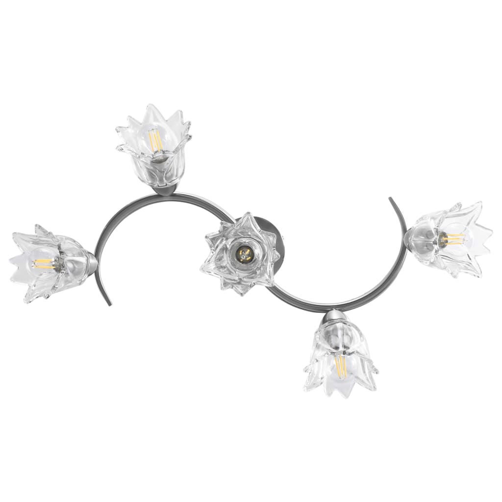Ceiling lamp with glass shades, for 5xE14 bulbs