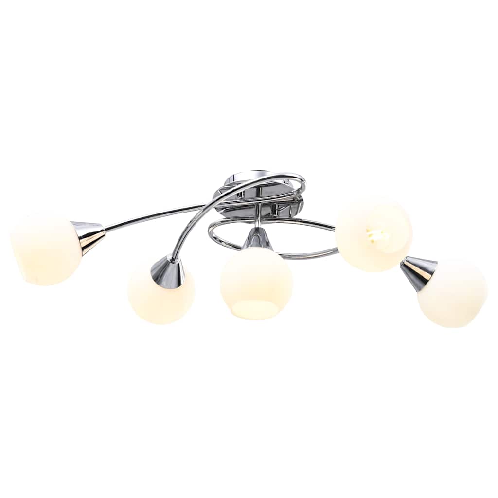 Griestu lampa ar keramikas kupoliem, balta