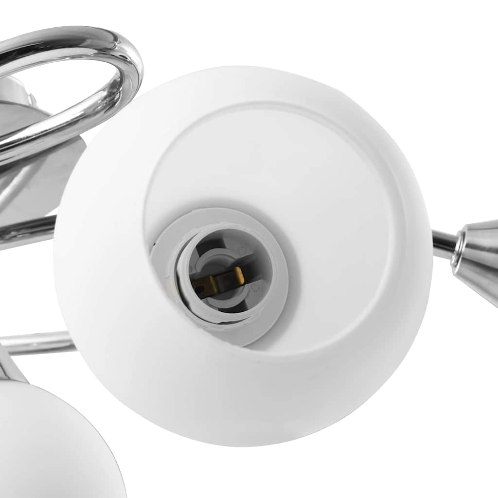 Griestu lampa ar keramikas kupoliem, balta