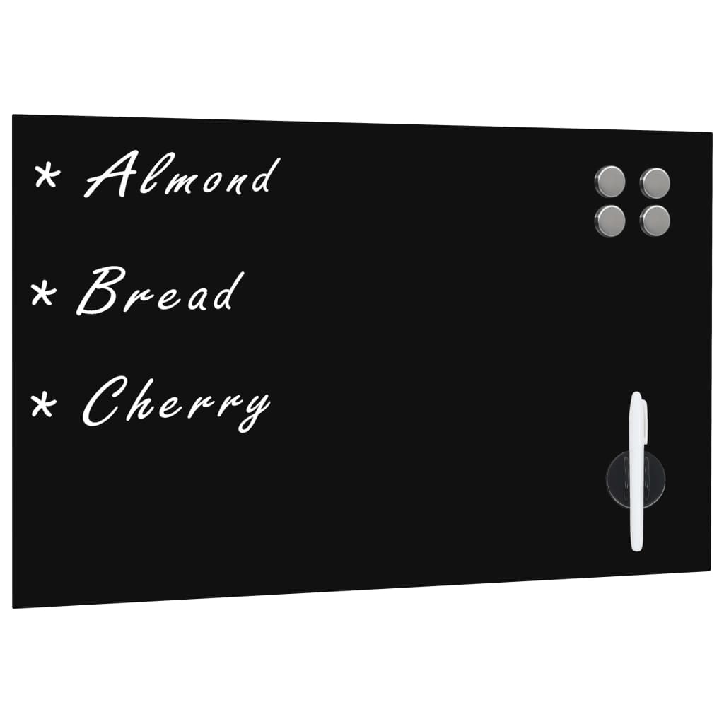 Wall-mounted magnetic board, 50x30cm, glass