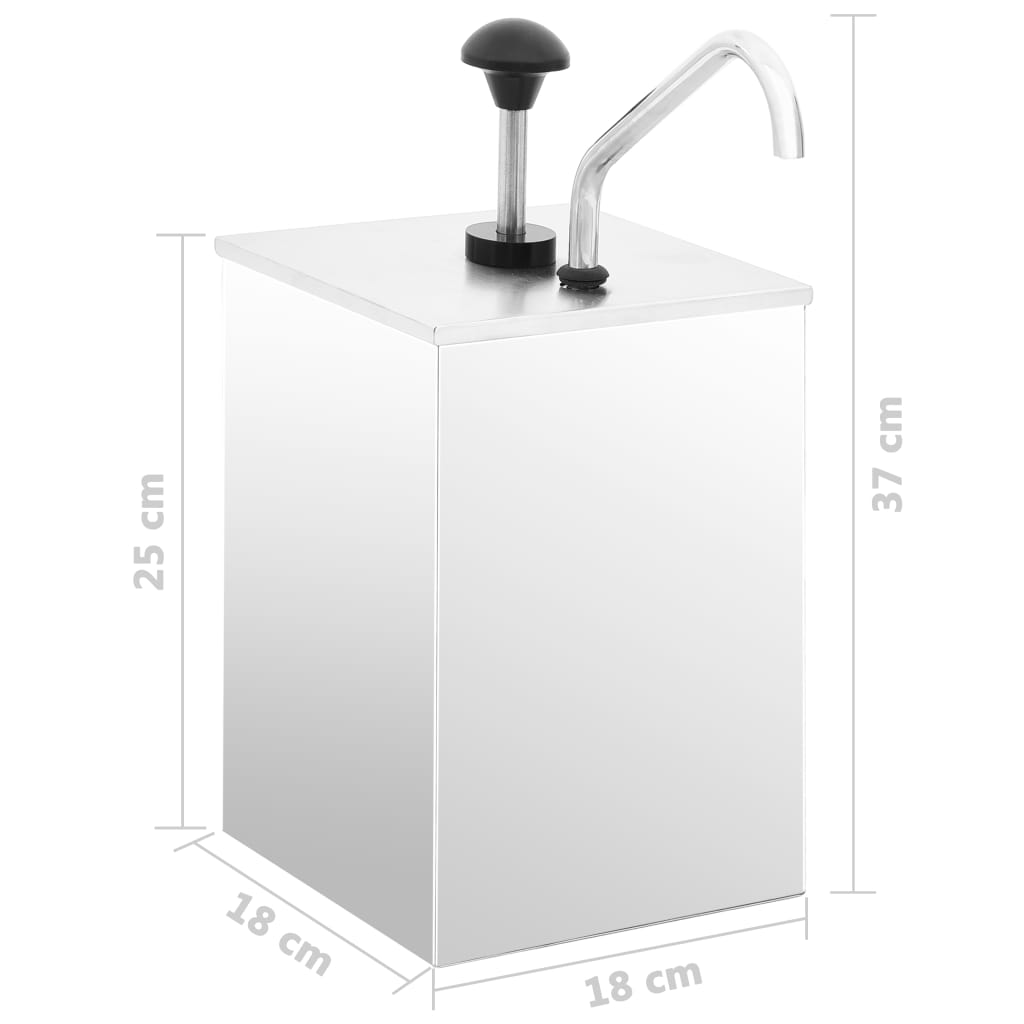 Sauce dispenser, stainless steel, 3.5l