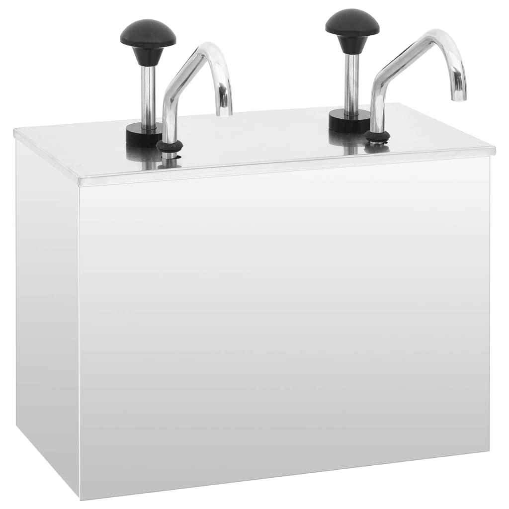 Sauce dispenser, stainless steel, 2x3.5l