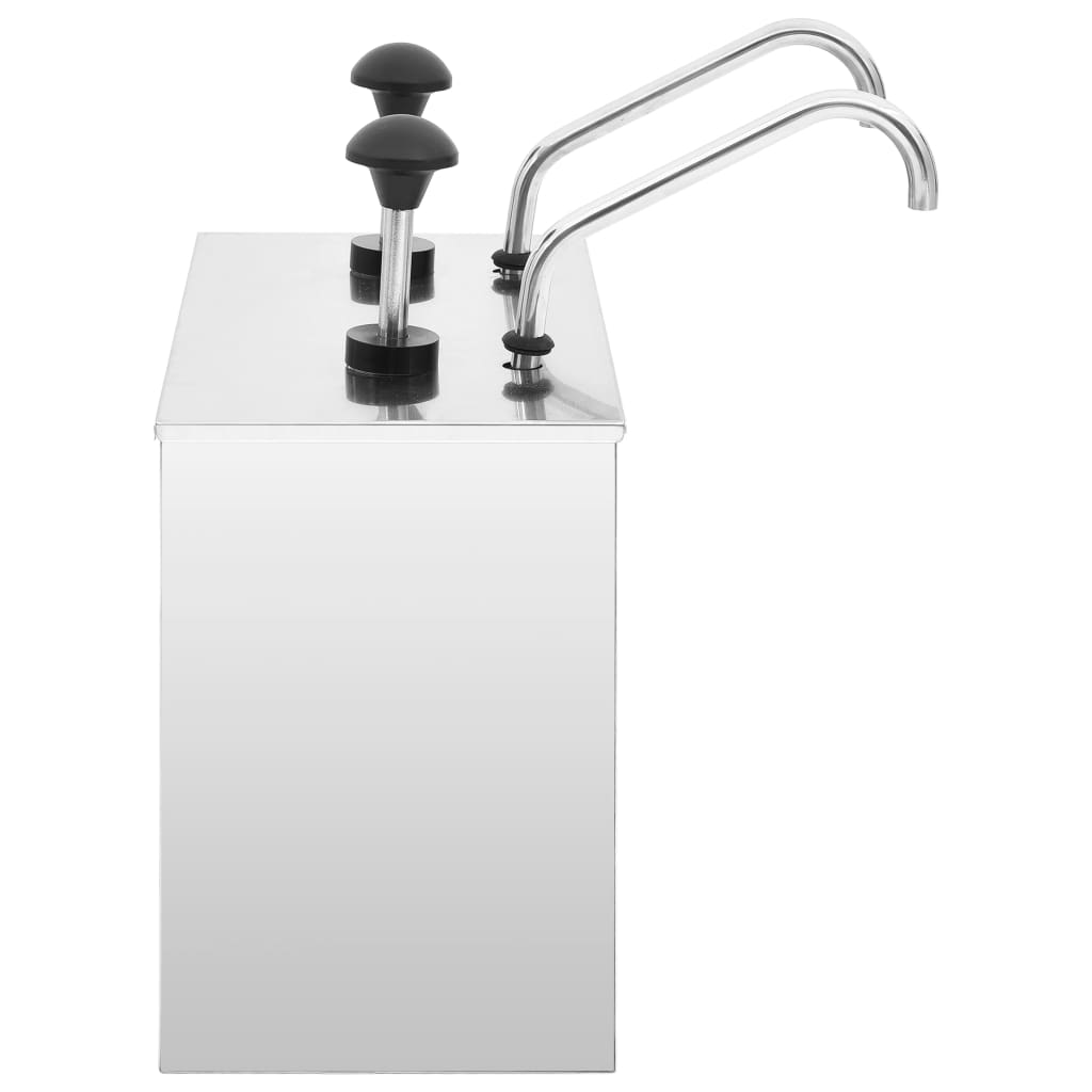 Sauce dispenser, stainless steel, 2x3.5l
