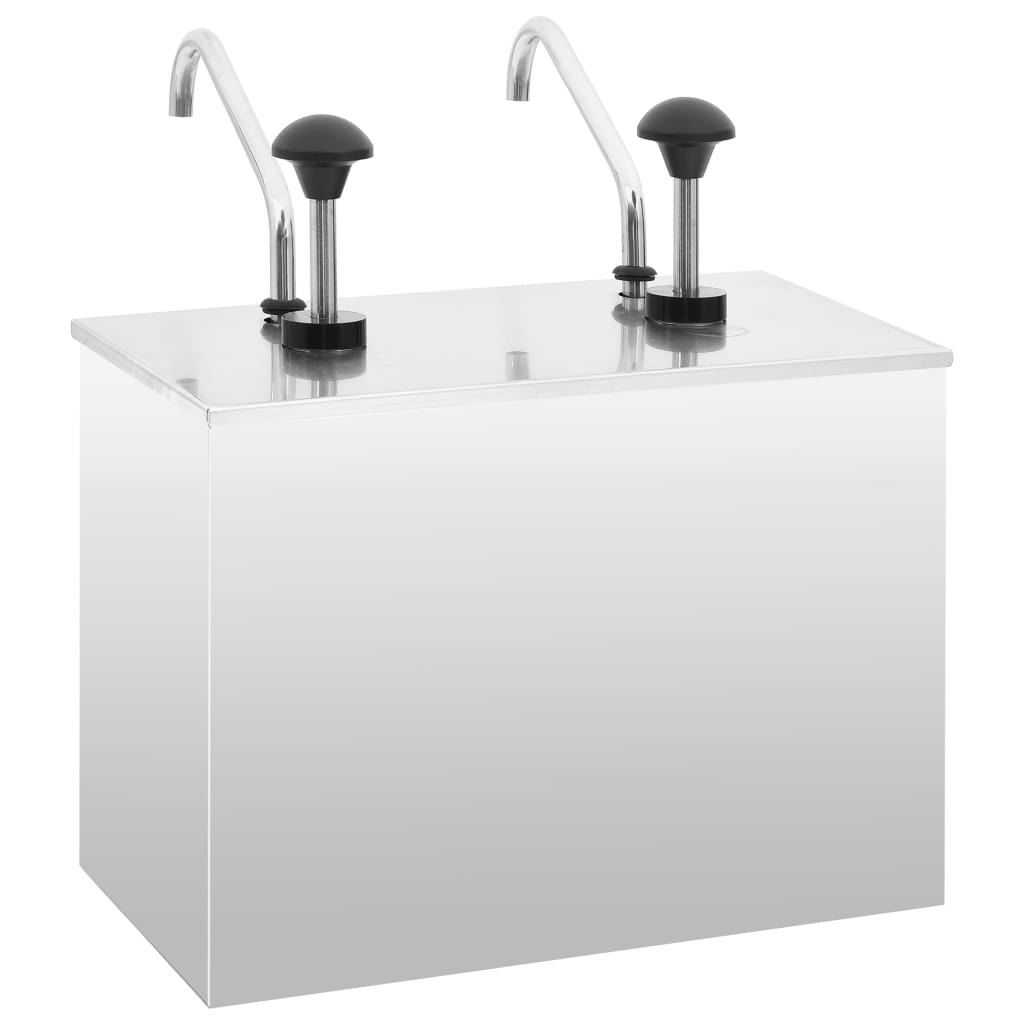 Sauce dispenser, stainless steel, 2x3.5l